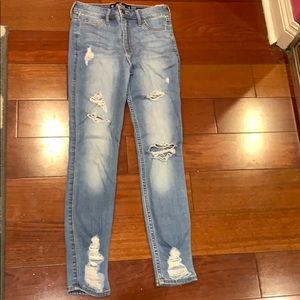 hollister skinny distressed jeans